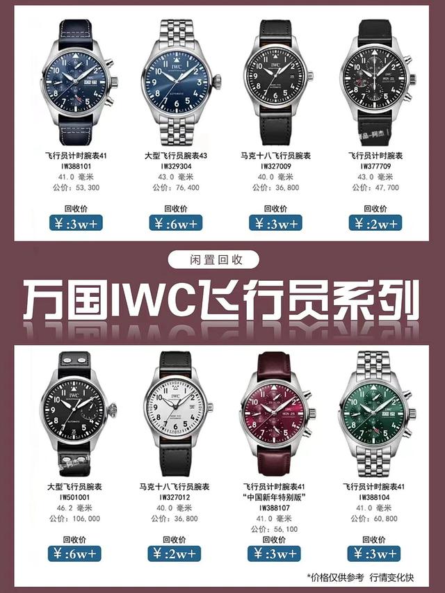 万国三大热门系列腕表